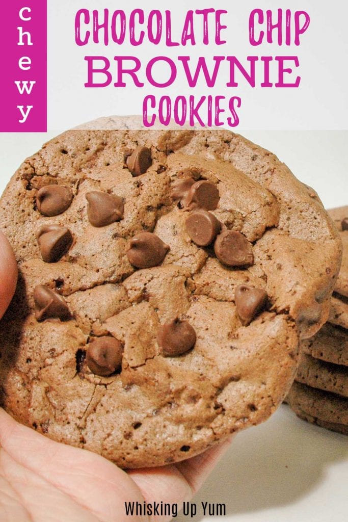 Fudgy chocolate chip brownie cookies