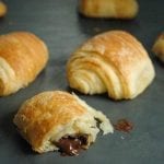 Soft and flaky chocolate croissants