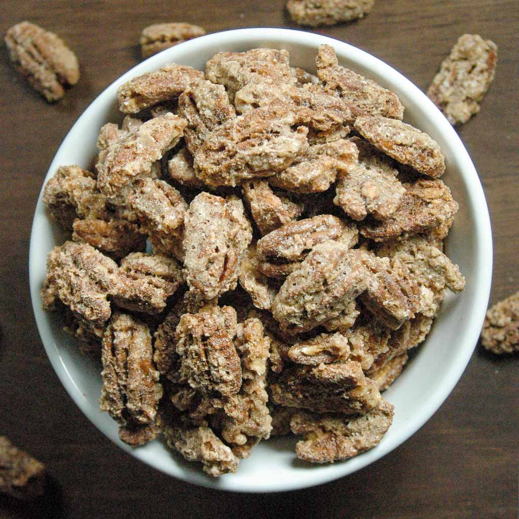 Cinnamon Spiced Pecans Perfect Holiday Snack Whisking Up Yum   Cinnamon Spiced Pecans TBP 