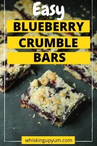 Quick and easy blueberry crumble bars