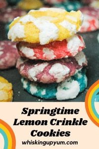 Springtime Lemon Crinkle Cookies
