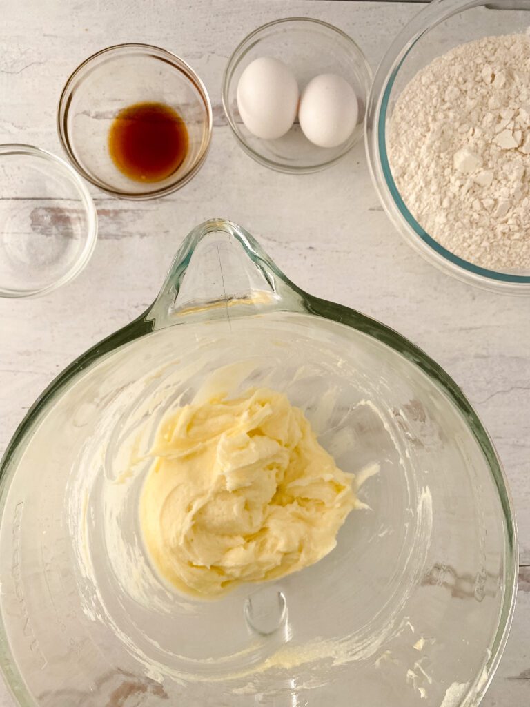 cream together crumble sugar cookie Recipe